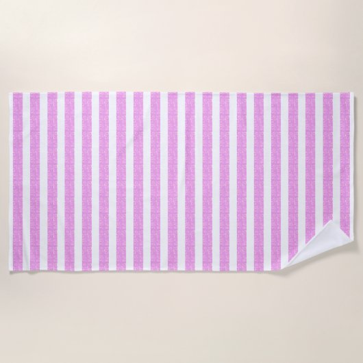 Roze geometrische strandhanddoek strandlaken (Voorkant)