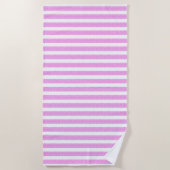 Roze geometrische strandhanddoek strandlaken (Voorkant)
