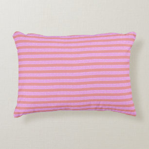 Roze geometrische strepen accent kussen