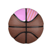 Roze geometrische strepen basketbal (Rechts)
