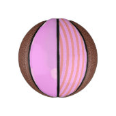 Roze geometrische strepen basketbal (Verticaal)