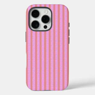 Roze geometrische strepen iPhone 16 pro hoesje