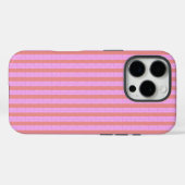 Roze geometrische strepen Case-Mate iPhone case (Achterkant (horizontaal))