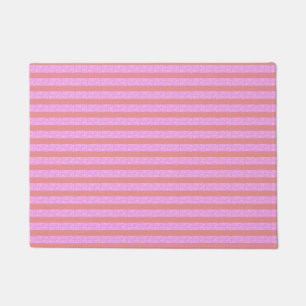 Roze geometrische strepen deurmat