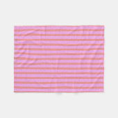 Roze geometrische strepen fleece deken (Voorkant (Horizontaal))