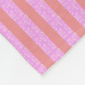 Roze geometrische strepen fleece deken (Hoek)