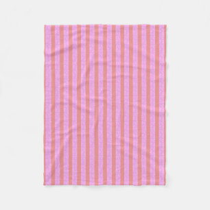 Roze geometrische strepen fleece deken