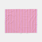 Roze geometrische strepen fleece deken (Voorkant (Horizontaal))