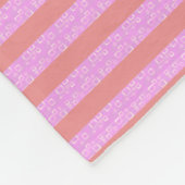 Roze geometrische strepen fleece deken (Hoek)