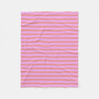 Roze geometrische strepen fleece deken