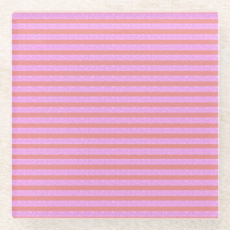 Roze geometrische strepen glazen onderzetter