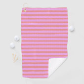 Roze geometrische strepen golfhanddoek (Insitu)