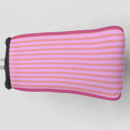 Roze geometrische strepen golfheadcover