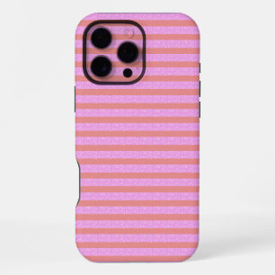 Roze geometrische strepen iPhone 16 pro max hoesje