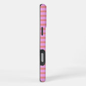 Roze geometrische strepen iPhone hoesje (Rechterkant)