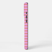 Roze geometrische strepen iPhone hoesje (Linkerkant)