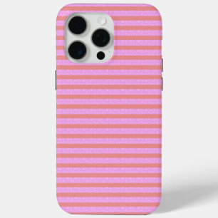 Roze geometrische strepen iPhone 15 pro max case