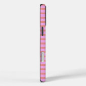 Roze geometrische strepen iPhone / iPad case (Achterkant / Rechts)