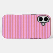 Roze geometrische strepen iPhone / iPad case (Achterkant (horizontaal))