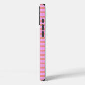 Roze geometrische strepen iPhone / iPad case (Achterkant / Links)
