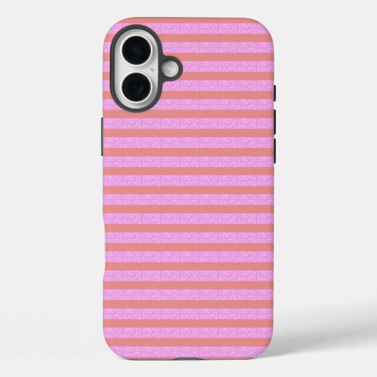 Roze geometrische strepen iPhone / iPad case (Achterkant)