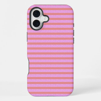 Roze geometrische strepen iPhone / iPad case 16 Plus Hoesje