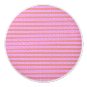Roze geometrische strepen keramische knop
