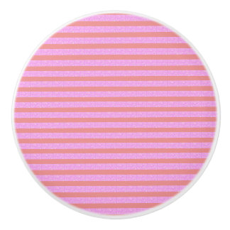 Roze geometrische strepen keramische knop
