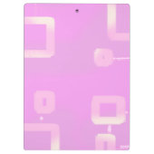 Roze geometrische strepen klembord (Achterkant)