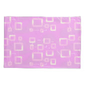 Roze geometrische strepen kussensloop (Achterkant)