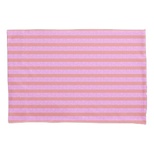 Roze geometrische strepen kussensloop