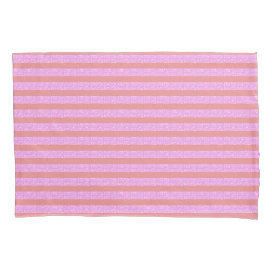 Roze geometrische strepen kussensloop (Voorkant)