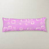 Roze geometrische strepen lichaamskussen (Achterkant)