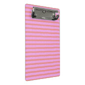 Roze geometrische strepen mini klembord (Schuin)