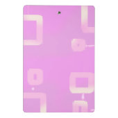 Roze geometrische strepen mini klembord (Achterkant)