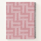 Roze geometrische strepen notitieboek (Achterkant)