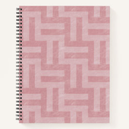 Roze geometrische strepen notitieboek