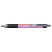 Roze geometrische strepen pen (Achterkant)