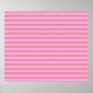 Roze geometrische strepen Poster