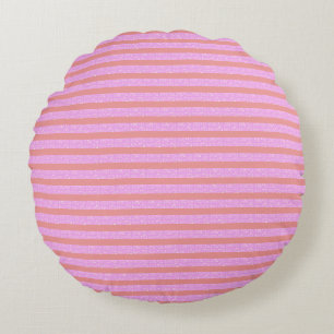 Roze geometrische strepen rond kussen