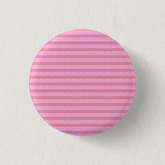 Roze geometrische strepen ronde button 3,2 cm (Voorkant)