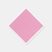 Roze geometrische strepen servet (Hoek)