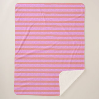 Roze geometrische strepen sherpa deken