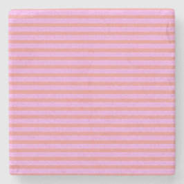 Roze geometrische strepen stenen onderzetter