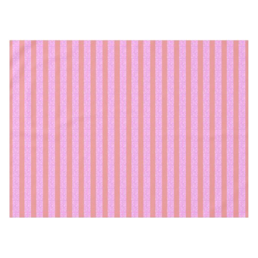 Roze geometrische strepen tafelkleed (Voorkant (Horizontaal))