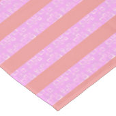 Roze geometrische strepen tafelkleed (Gekanteld)