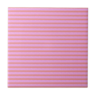 Roze geometrische strepen tegeltje