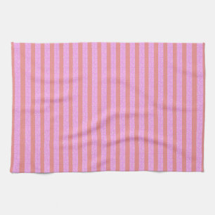 Roze geometrische strepen theedoek