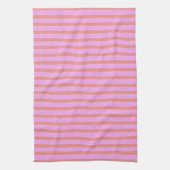 Roze geometrische strepen theedoek (Verticaal)