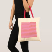 Roze geometrische strepen tote bag (Voorkant (product))